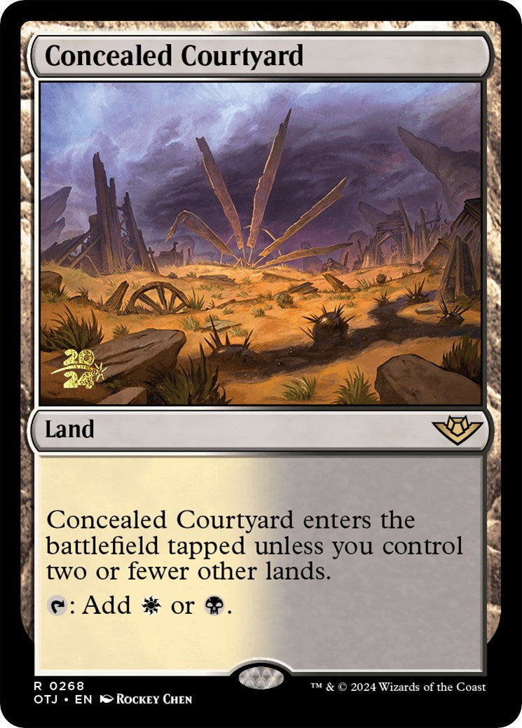 Concealed Courtyard (OTJ) [Outlaws of Thunder Junction Prerelease Promos] | Mega City Incorporated