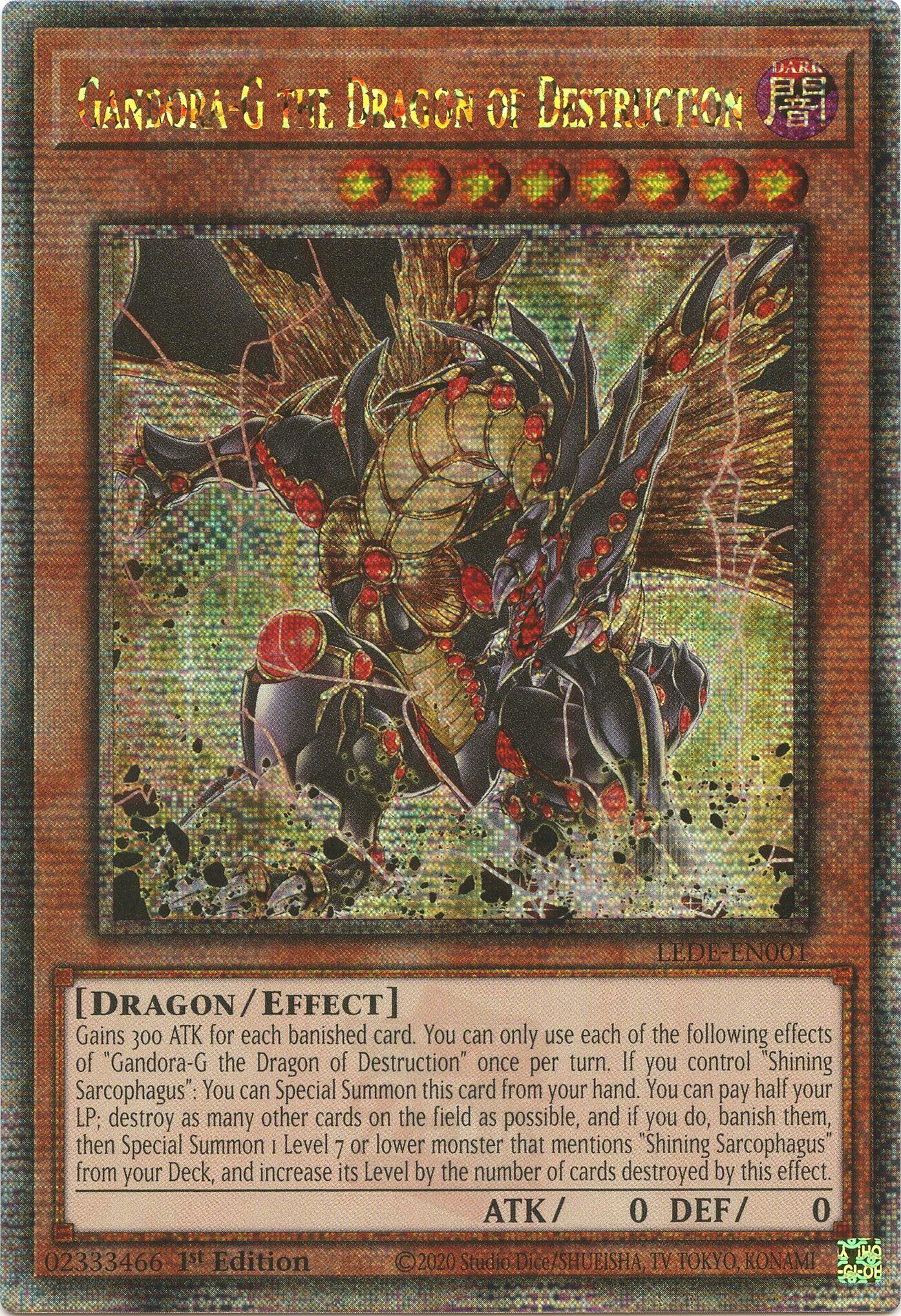 Gandora-G the Dragon of Destruction [LEDE-EN001] Quarter Century Secret Rare | Mega City Incorporated