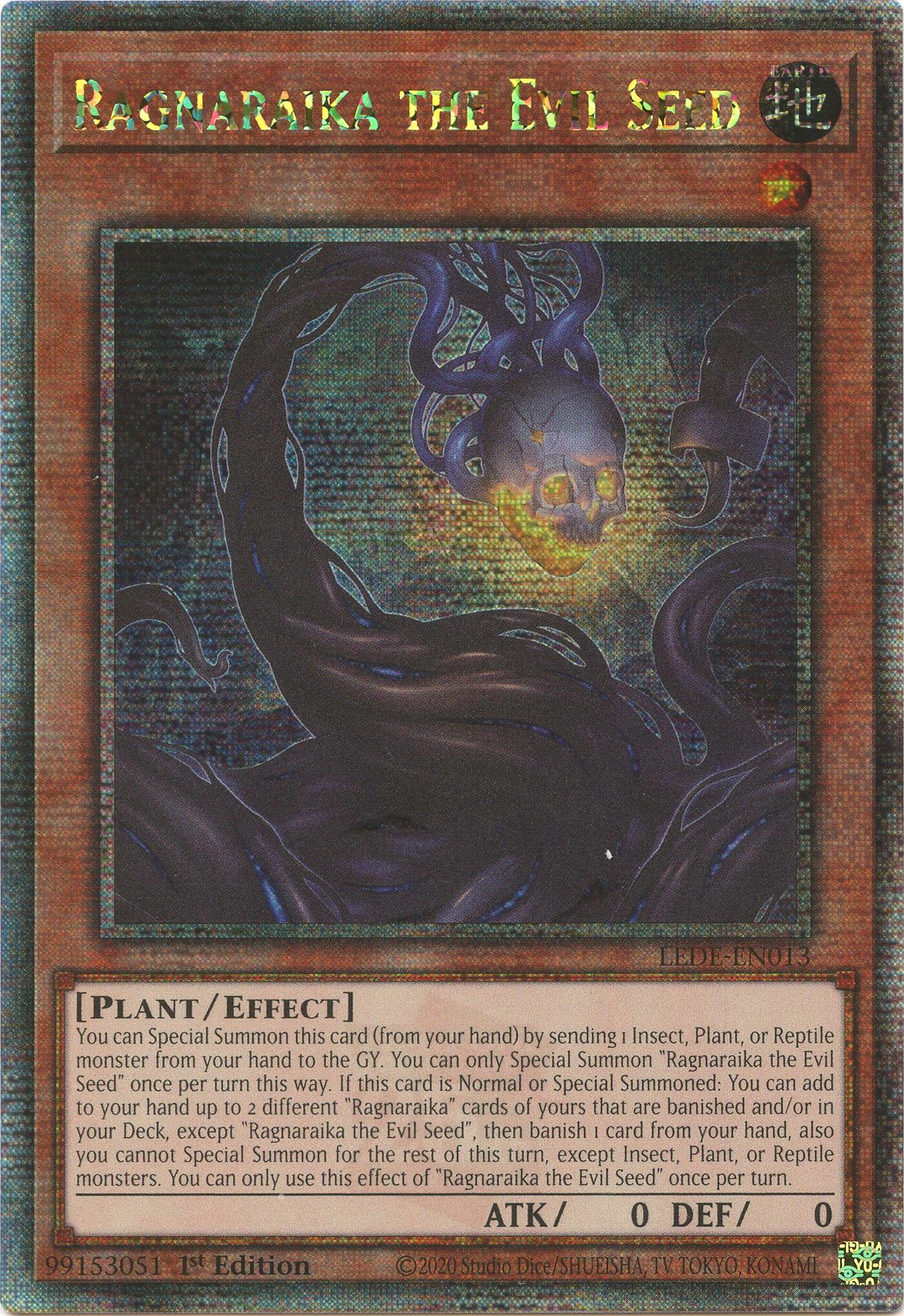 Ragnaraika the Evil Seed [LEDE-EN013] Quarter Century Secret Rare | Mega City Incorporated