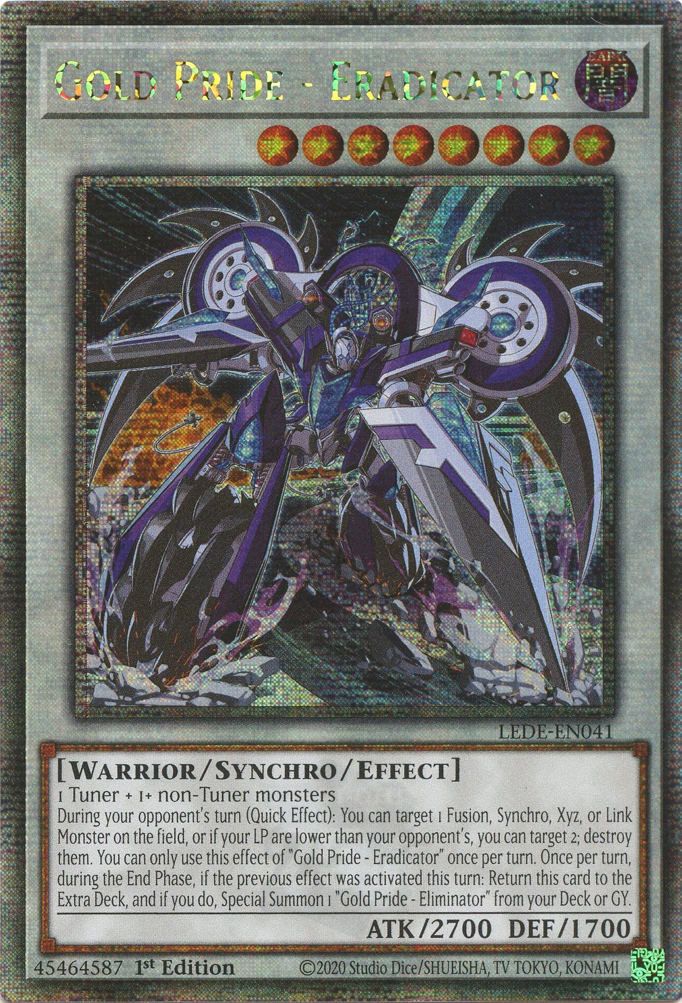 Gold Pride - Eradicator (Quarter Century Secret Rare) [LEDE-EN041] Quarter Century Secret Rare | Mega City Incorporated