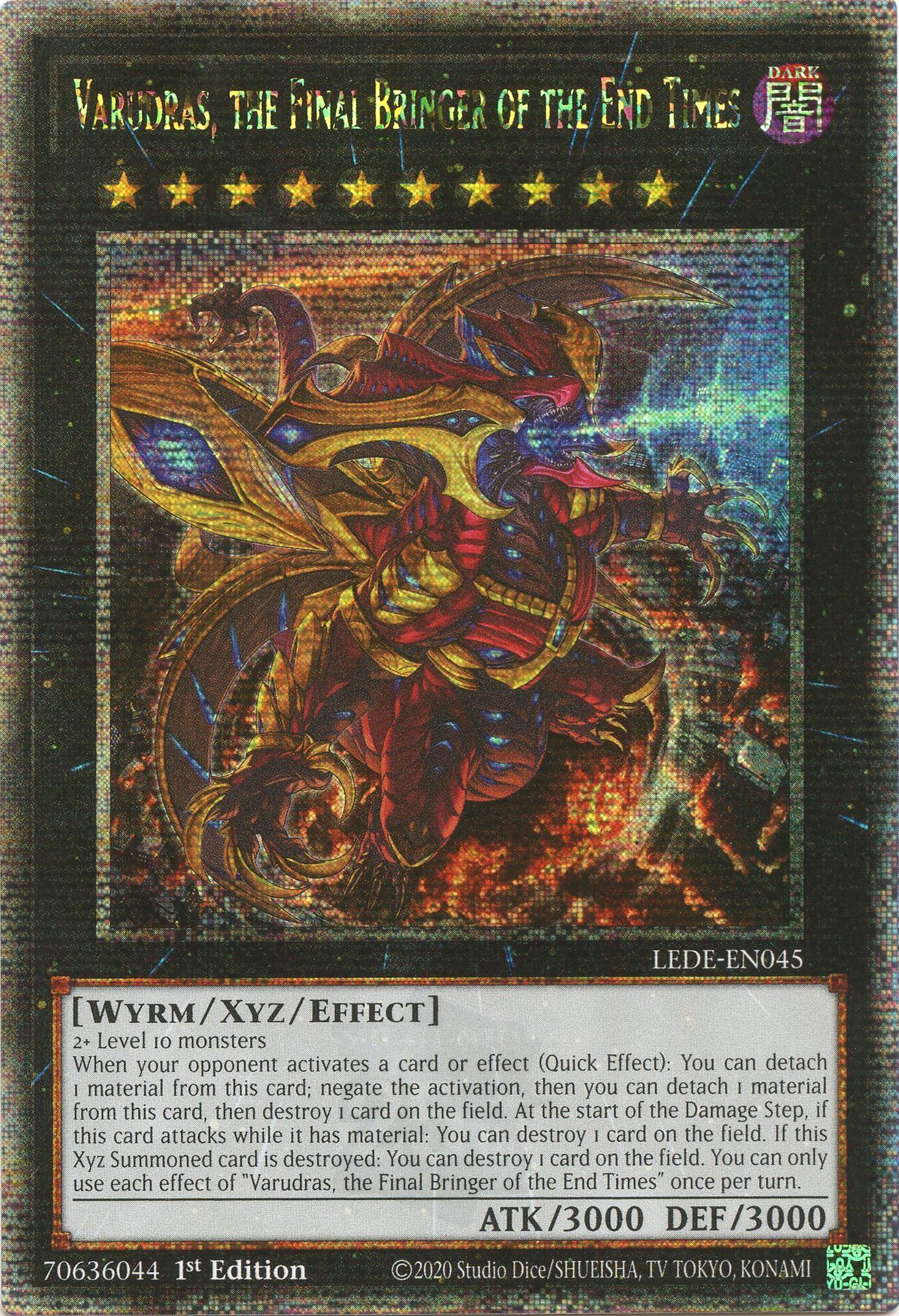 Varudras, the Final Bringer of the End Times (Quarter Century Secret Rare) [LEDE-EN045] Quarter Century Secret Rare | Mega City Incorporated