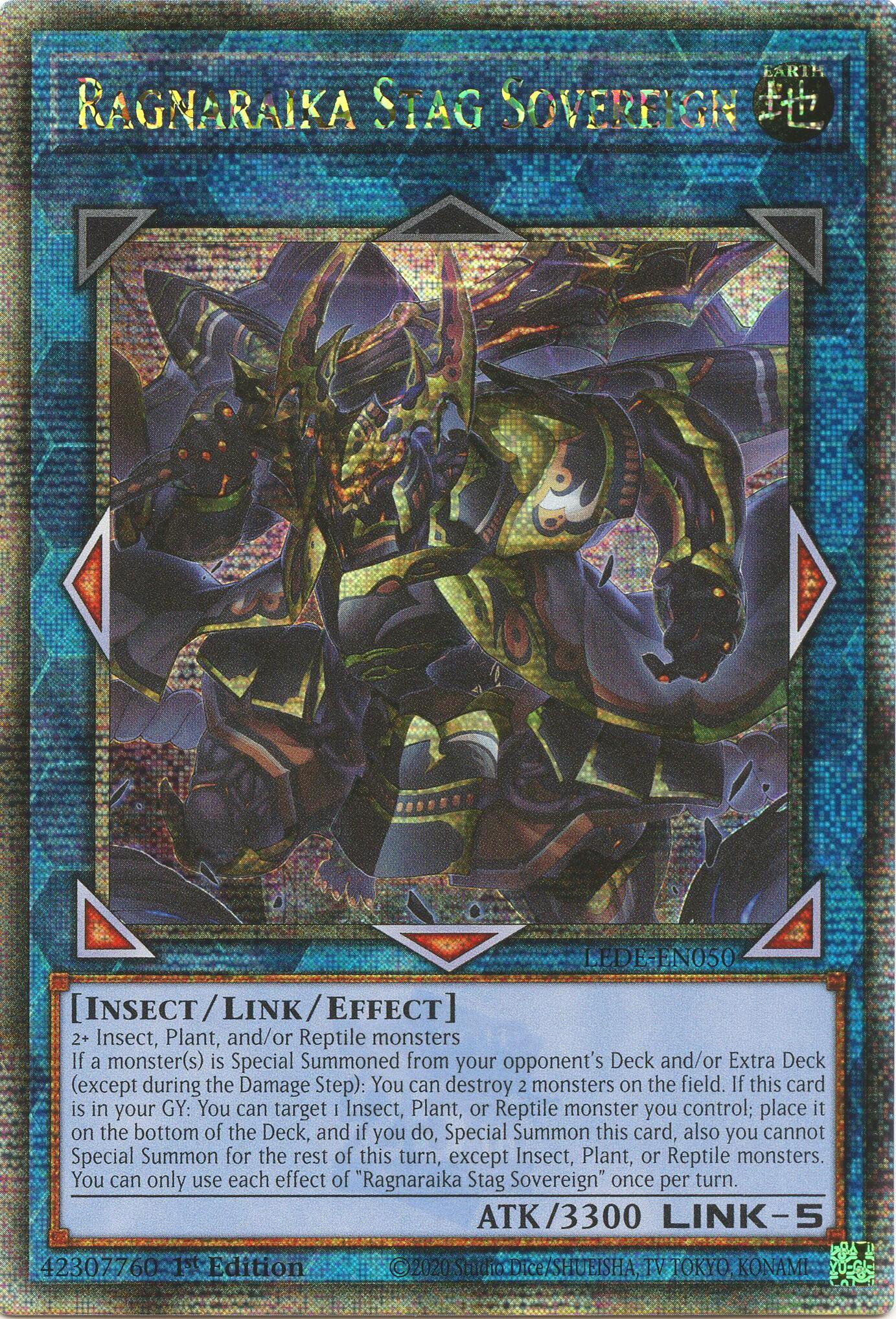 Ragnaraika Stag Sovereign (Quarter Century Secret Rare) [LEDE-EN050] Quarter Century Secret Rare | Mega City Incorporated