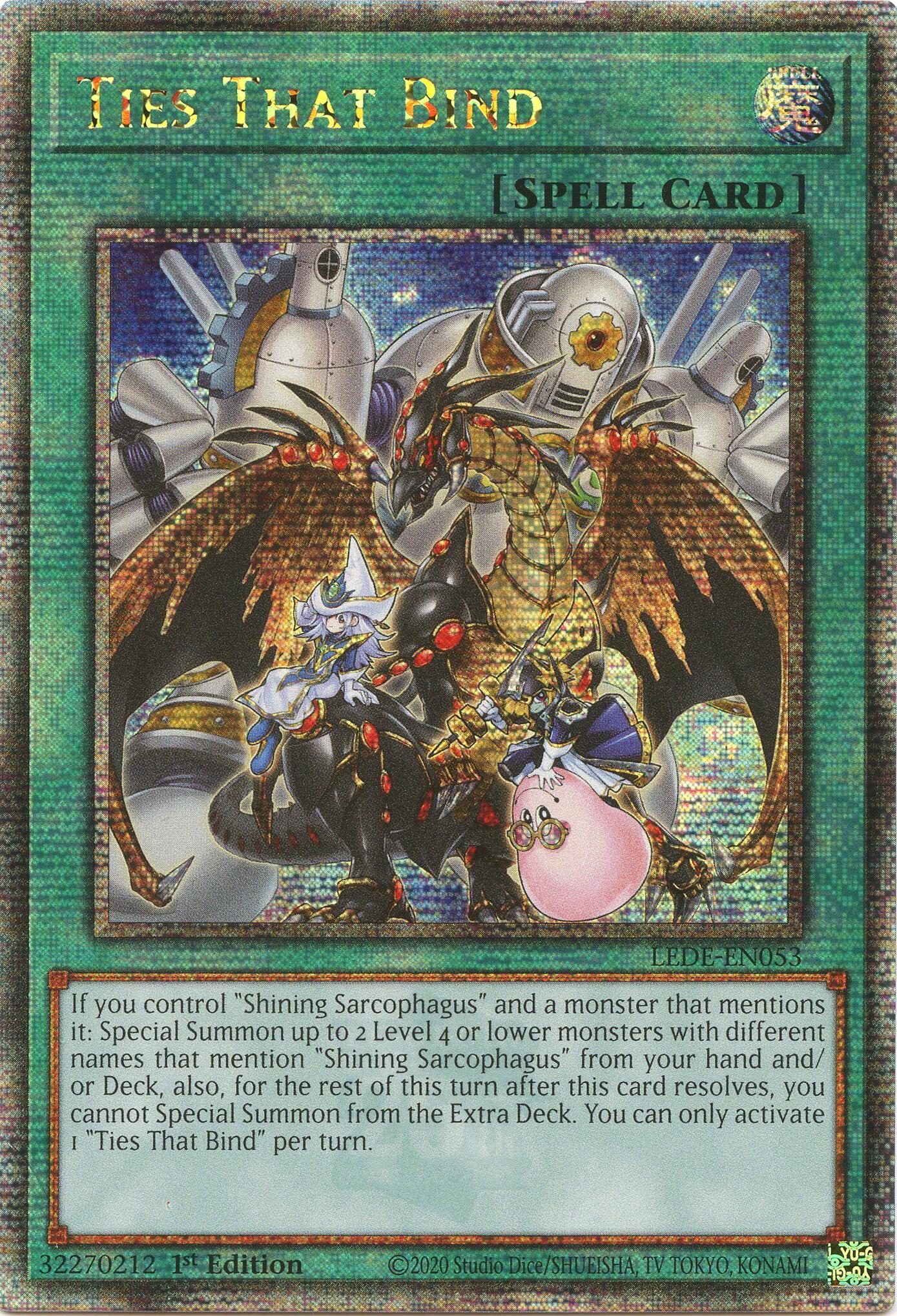 Ties That Bind (Quarter Century Secret Rare) [LEDE-EN053] Quarter Century Secret Rare | Mega City Incorporated