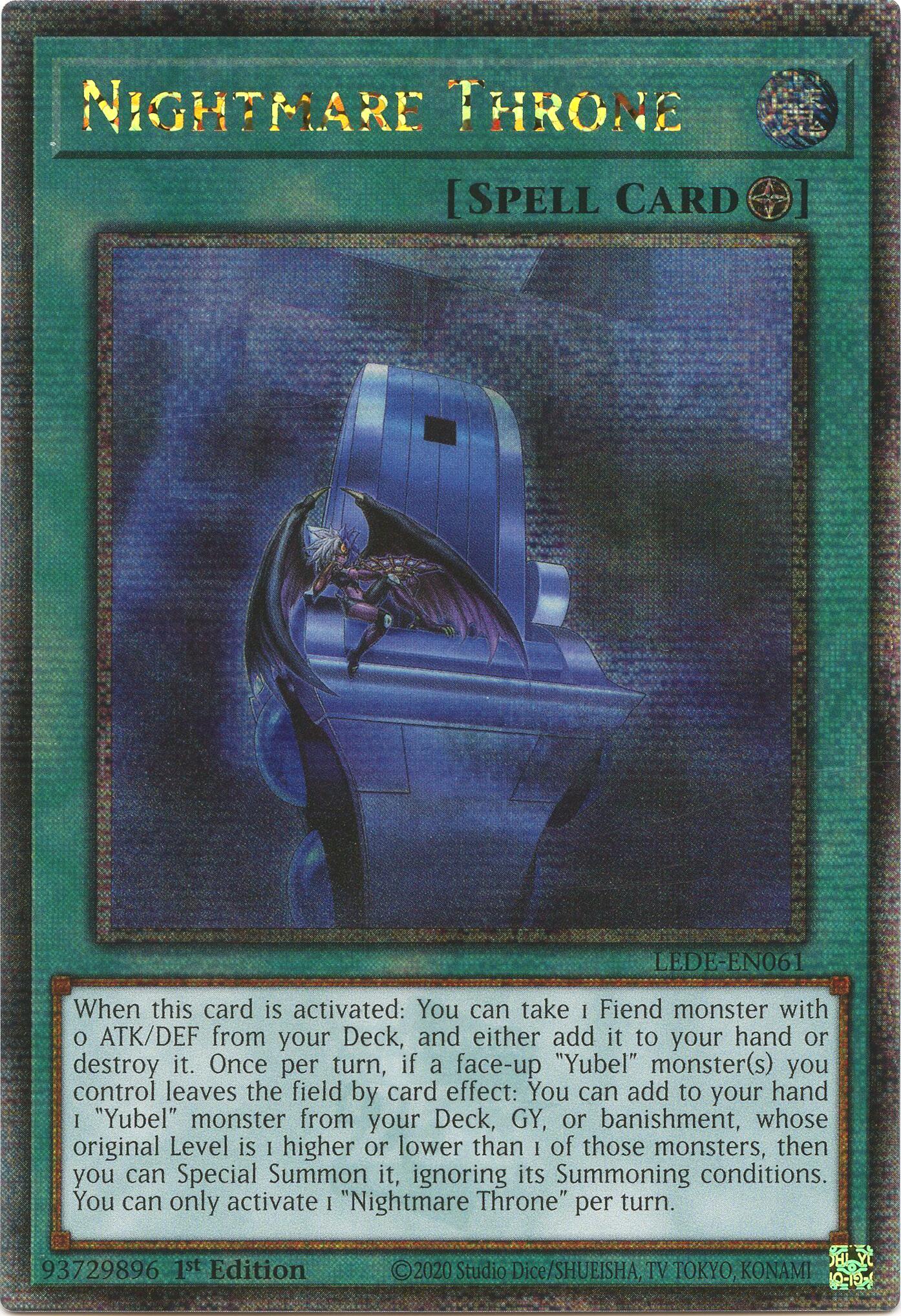 Nightmare Throne (Quarter Century Secret Rare) [LEDE-EN061] Quarter Century Secret Rare | Mega City Incorporated