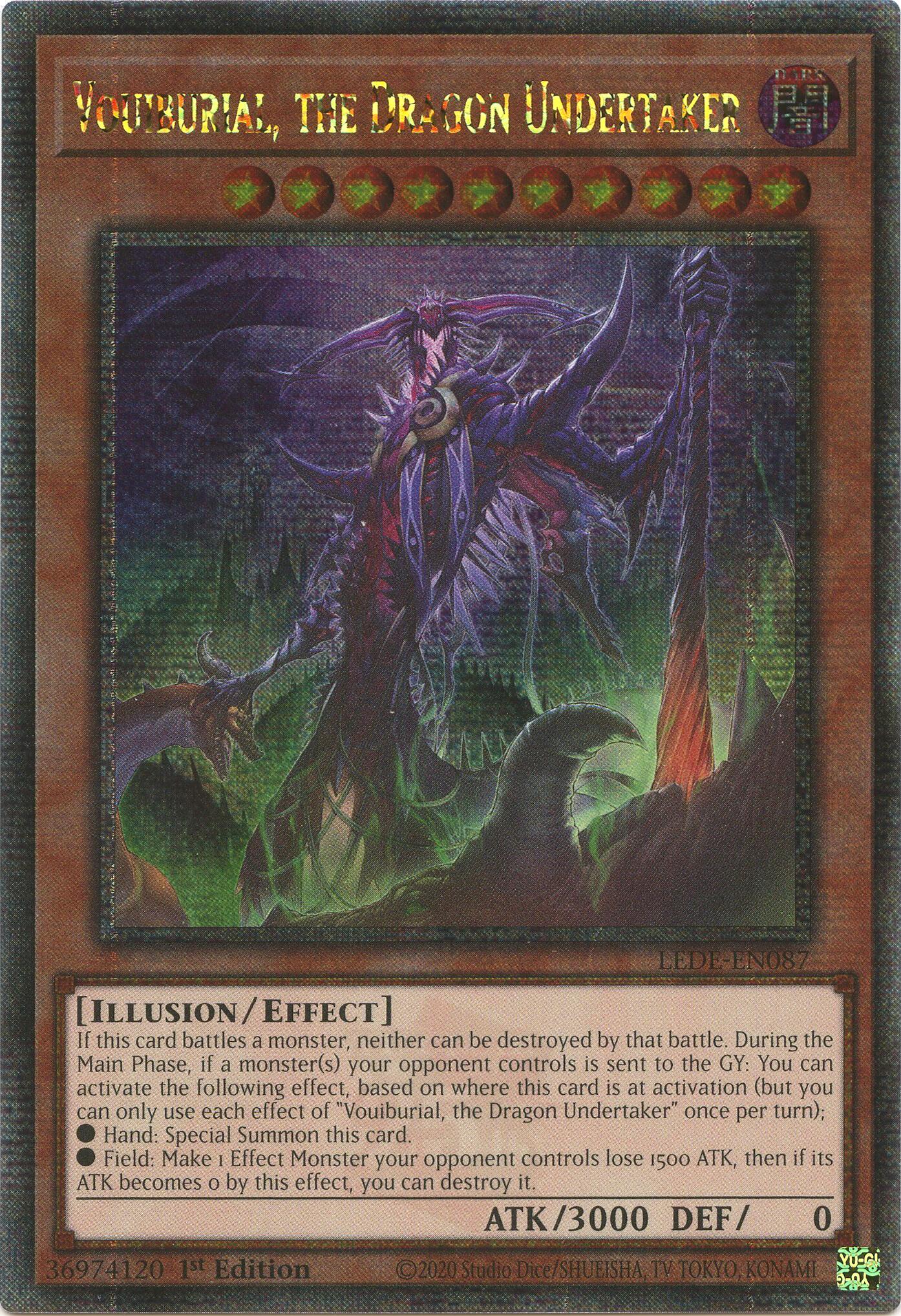 Vouiburial, the Dragon Undertaker (Quarter Century Secret Rare) [LEDE-EN087] Quarter Century Secret Rare | Mega City Incorporated