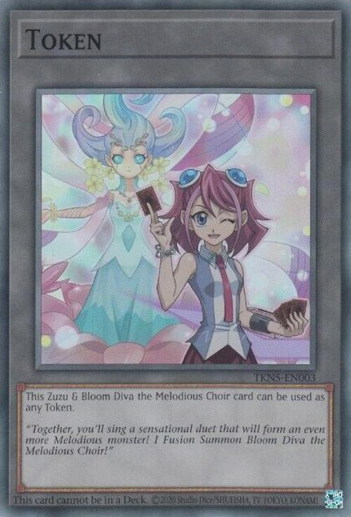 Token: Zuzu and Bloom Diva the Melodious Choir [TKN5-EN003] Super Rare | Mega City Incorporated