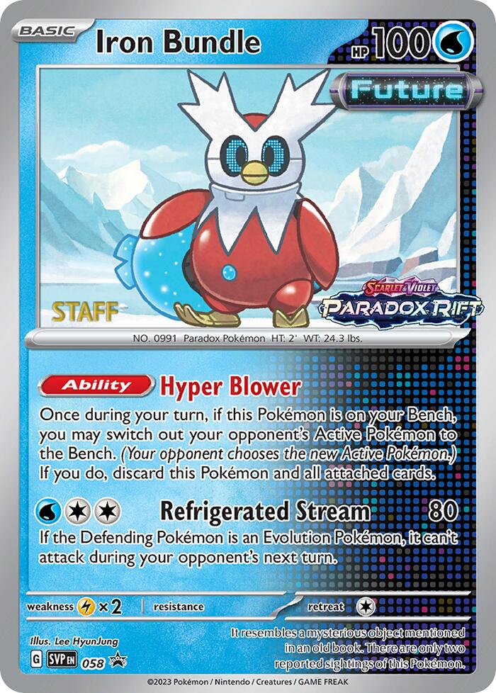 Iron Bundle (058) (Staff Prerelease Promo) [Scarlet & Violet: Black Star Promos] | Mega City Incorporated