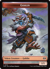Goblin // Warrior Double-Sided Token [Tarkir: Dragonstorm Tokens] | Mega City Incorporated