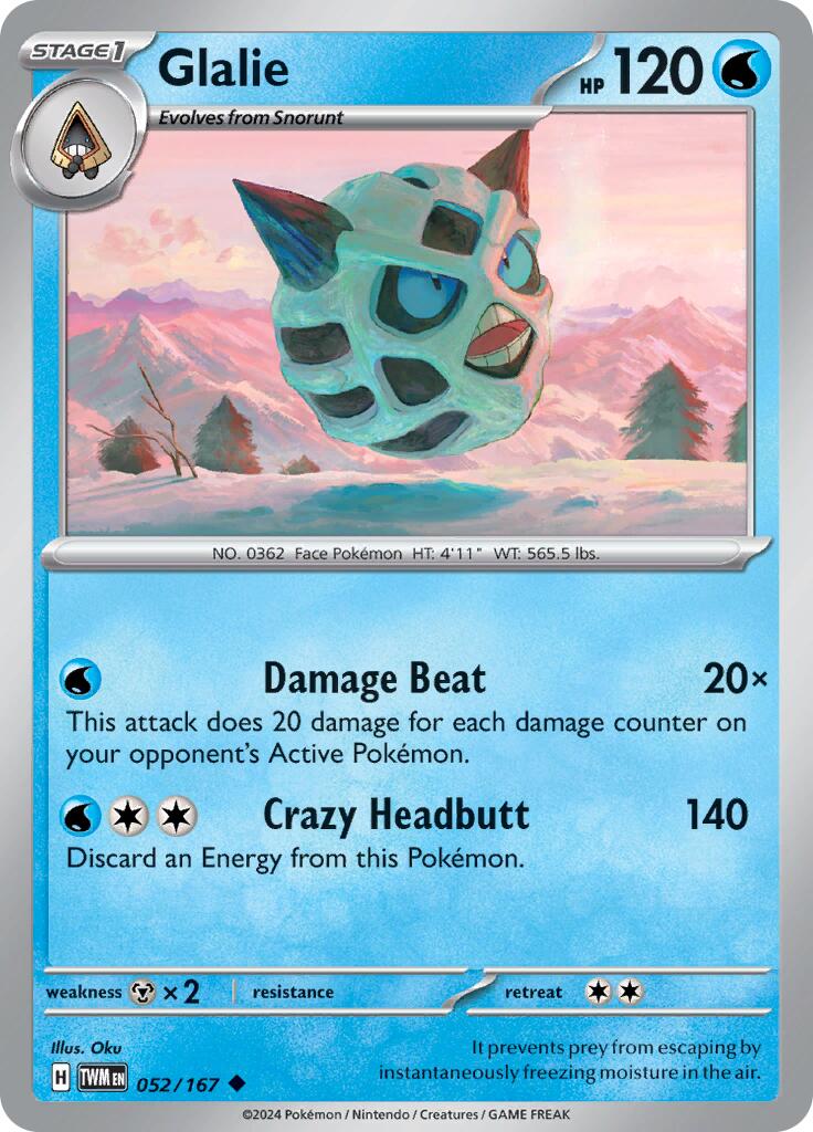 Glalie (052/167) [Scarlet & Violet: Twilight Masquerade] | Mega City Incorporated