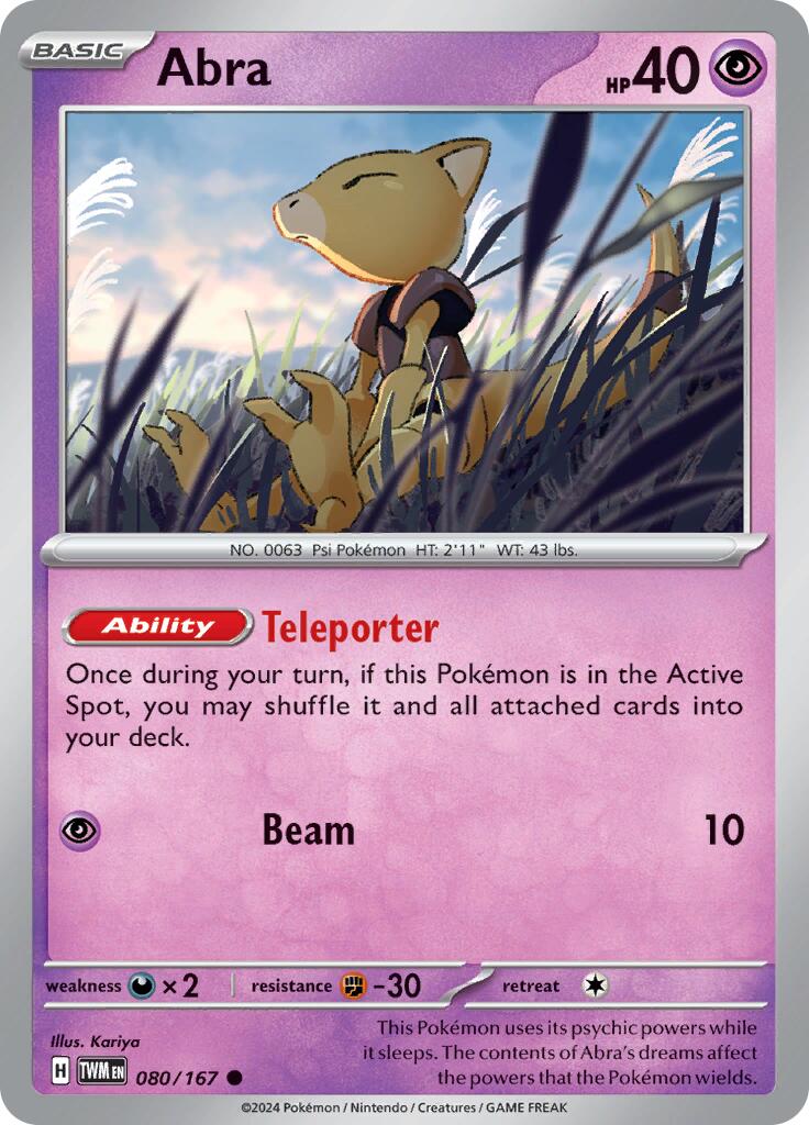Abra (080/167) [Scarlet & Violet: Twilight Masquerade] | Mega City Incorporated