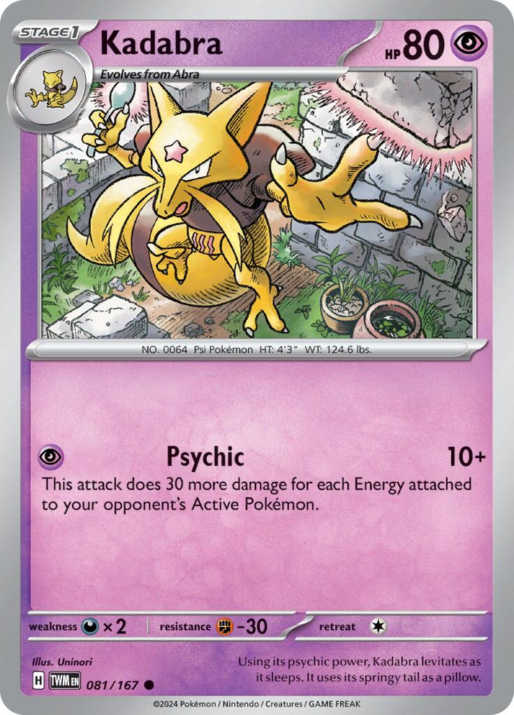 Kadabra (081/167) [Scarlet & Violet: Twilight Masquerade] | Mega City Incorporated