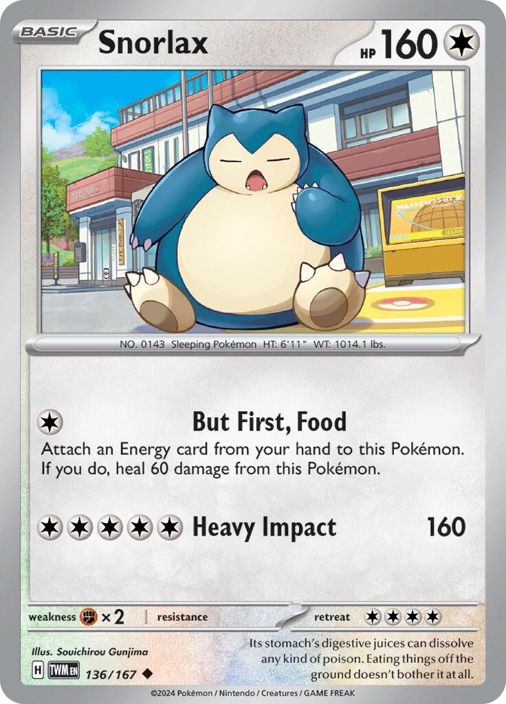 Snorlax (136/167) [Scarlet & Violet: Twilight Masquerade] | Mega City Incorporated