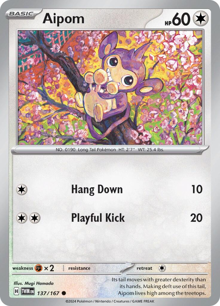 Aipom (137/167) [Scarlet & Violet: Twilight Masquerade] | Mega City Incorporated
