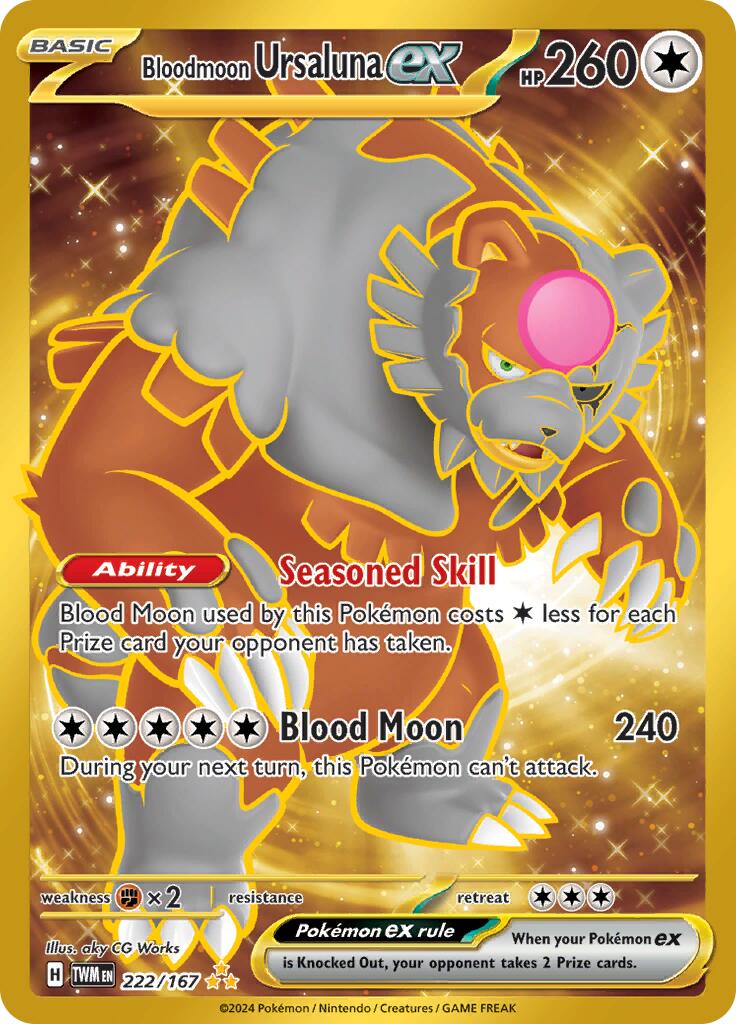 Bloodmoon Ursaluna ex (222/167) [Scarlet & Violet: Twilight Masquerade] | Mega City Incorporated