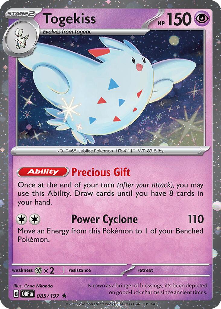 Togekiss (085/197) (Cosmos Holo) [Scarlet & Violet: Obsidian Flames] | Mega City Incorporated