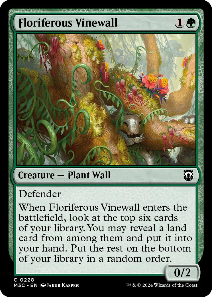 Floriferous Vinewall [Modern Horizons 3 Commander] | Mega City Incorporated