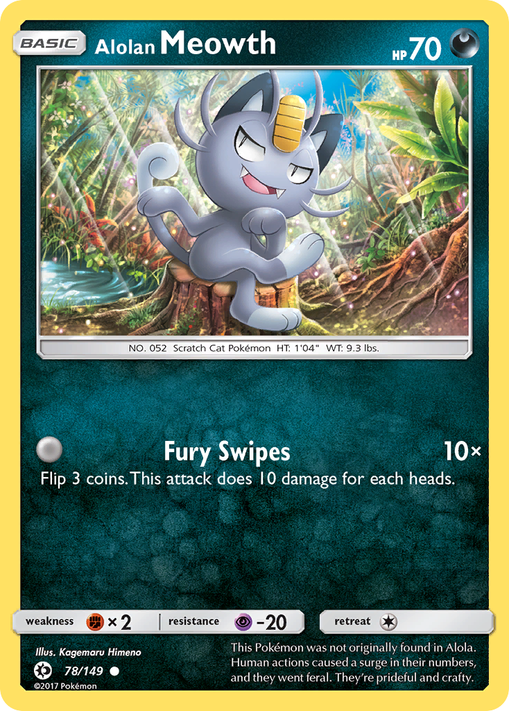 Alolan Meowth (78/149) [Sun & Moon: Base Set] | Mega City Incorporated