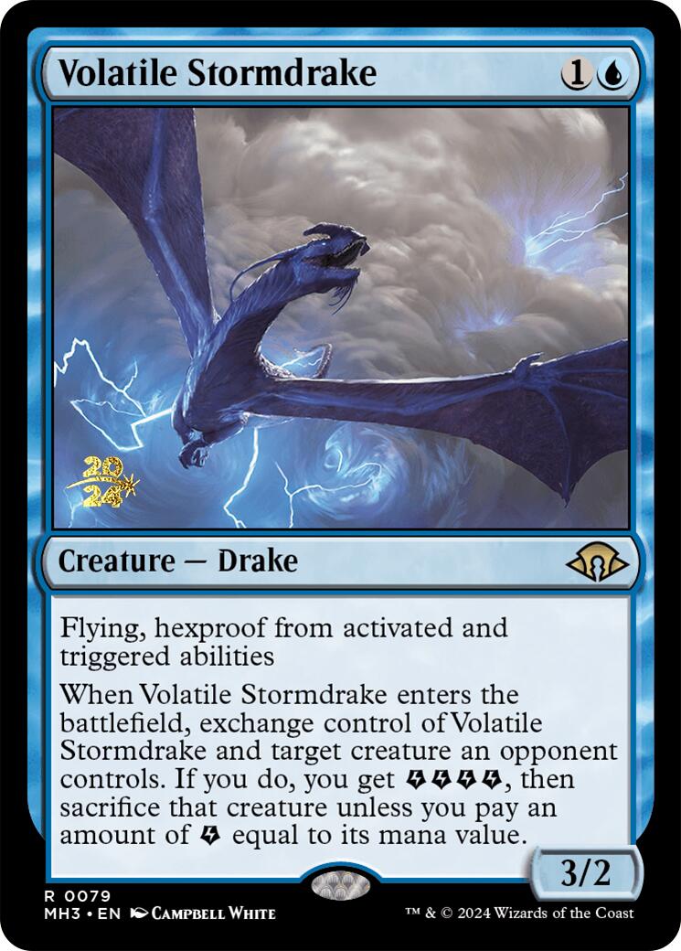 Volatile Stormdrake [Modern Horizons 3 Prerelease Promos] | Mega City Incorporated