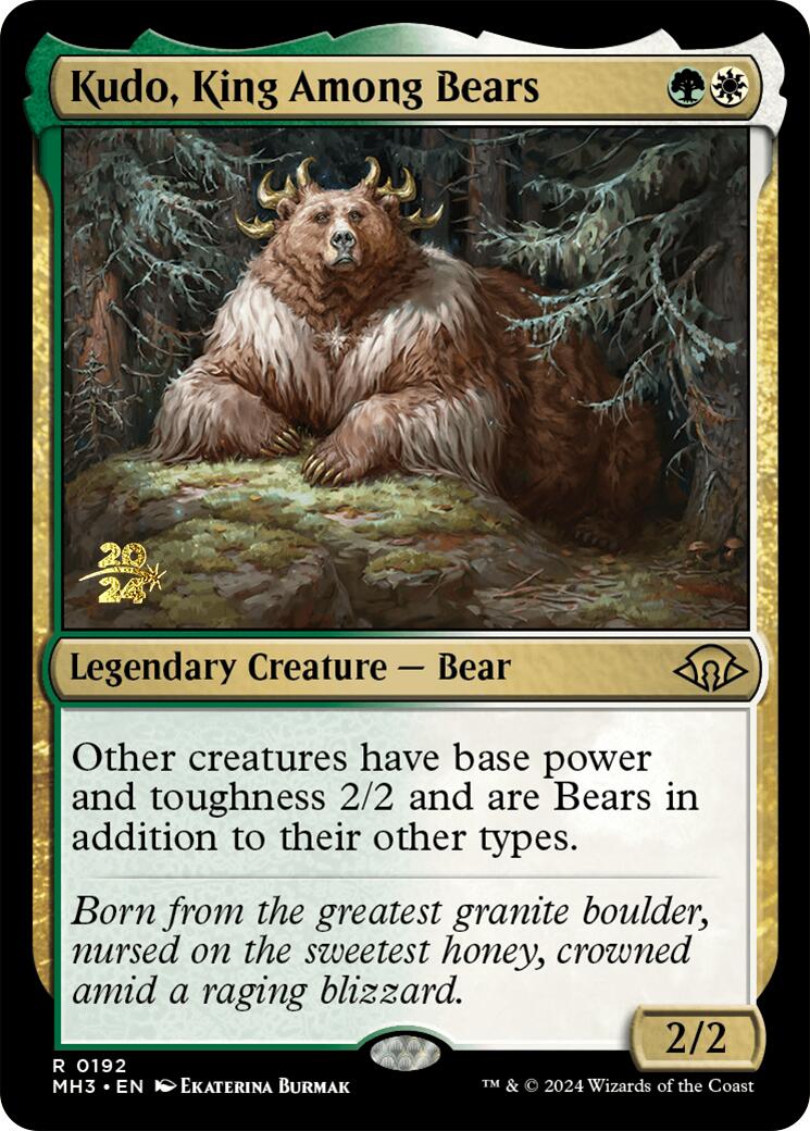 Kudo, King Among Bears [Modern Horizons 3 Prerelease Promos] | Mega City Incorporated