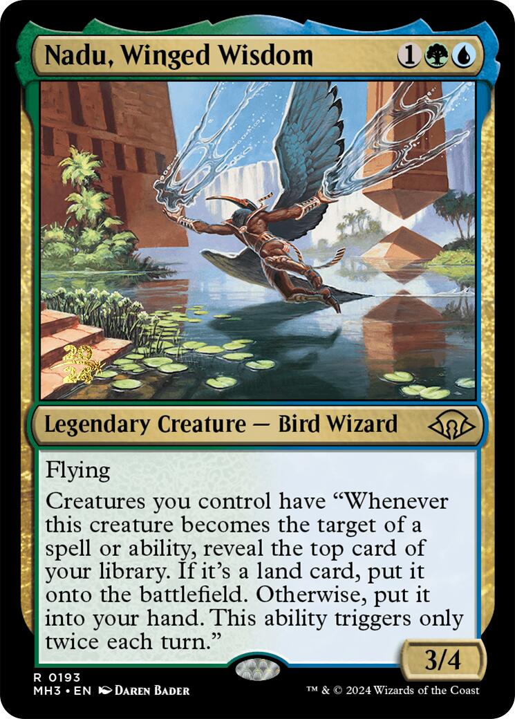 Nadu, Winged Wisdom [Modern Horizons 3 Prerelease Promos] | Mega City Incorporated