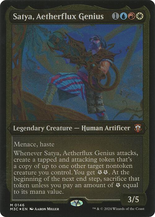 Satya, Aetherflux Genius (Display Commander) [Modern Horizons 3 Commander] | Mega City Incorporated