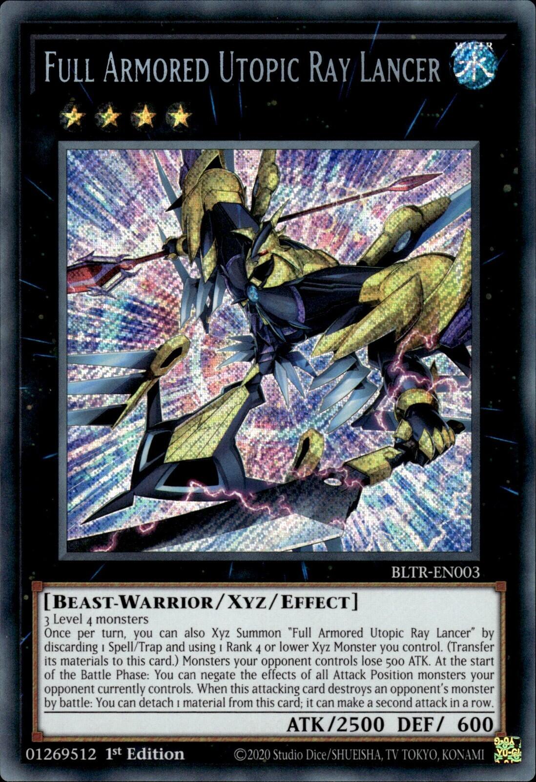 Full Armored Utopic Ray Lancer [BLTR-EN003] Secret Rare | Mega City Incorporated