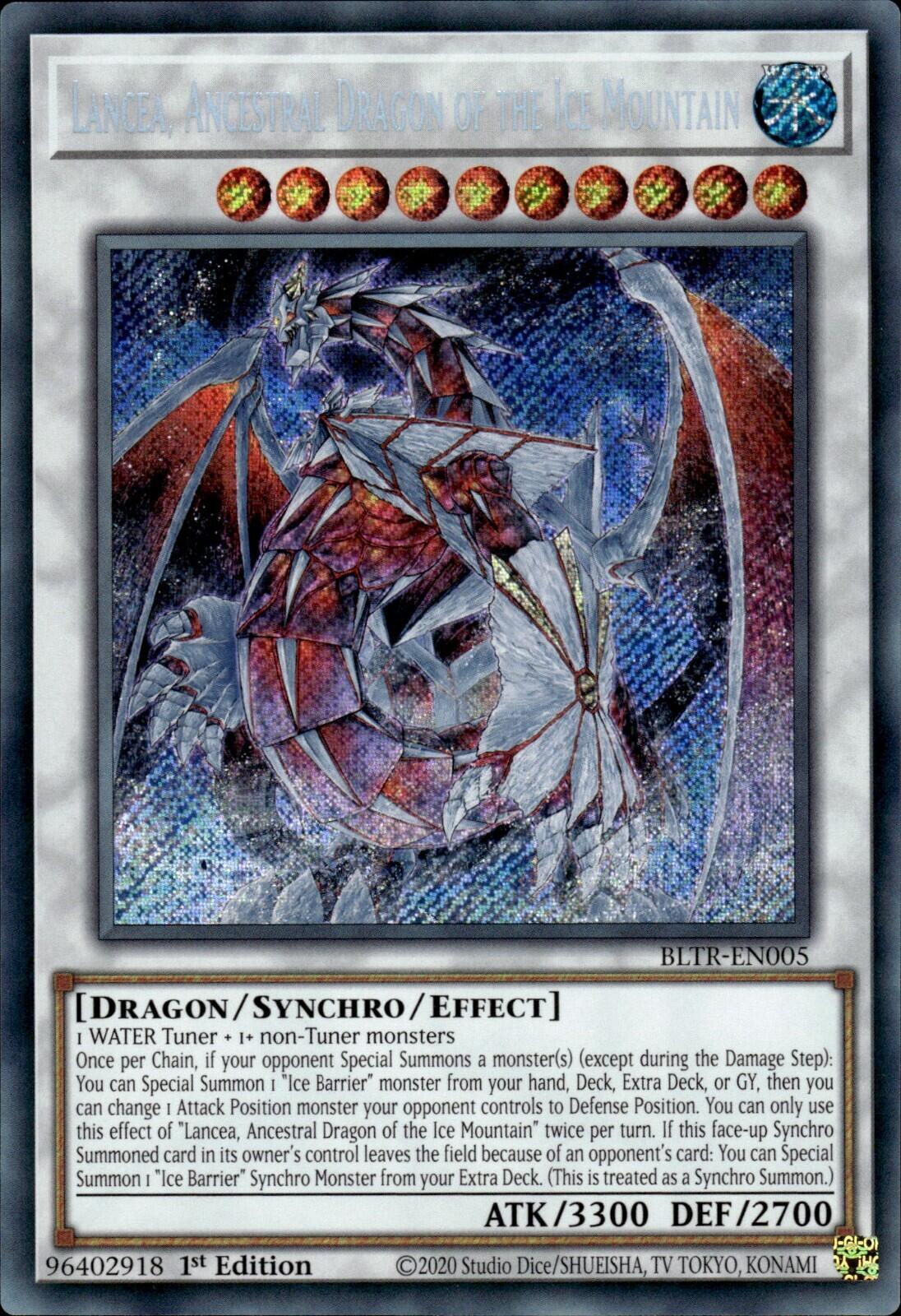 Lancea, Ancestral Dragon of the Ice Mountain [BLTR-EN005] Secret Rare | Mega City Incorporated