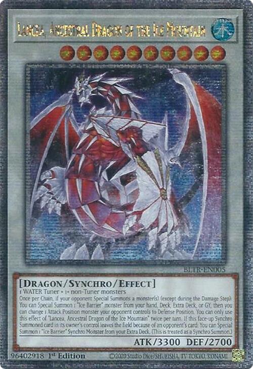 Lancea, Ancestral Dragon of the Ice Mountain (Quarter Century Secret Rare) [BLTR-EN005] Quarter Century Secret Rare | Mega City Incorporated