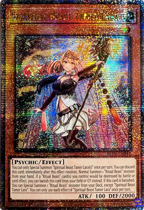 Spiritual Beast Tamer Lara (Quarter Century Secret Rare) [BLTR-EN017] Quarter Century Secret Rare | Mega City Incorporated