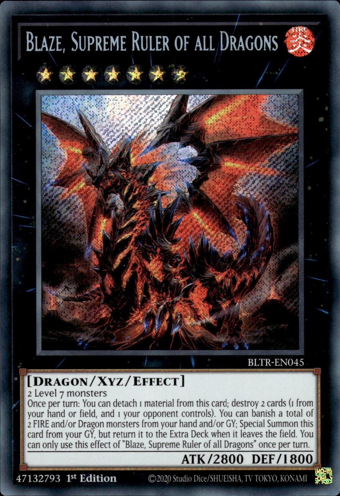 Blaze, Supreme Ruler of all Dragons [BLTR-EN045] Secret Rare | Mega City Incorporated