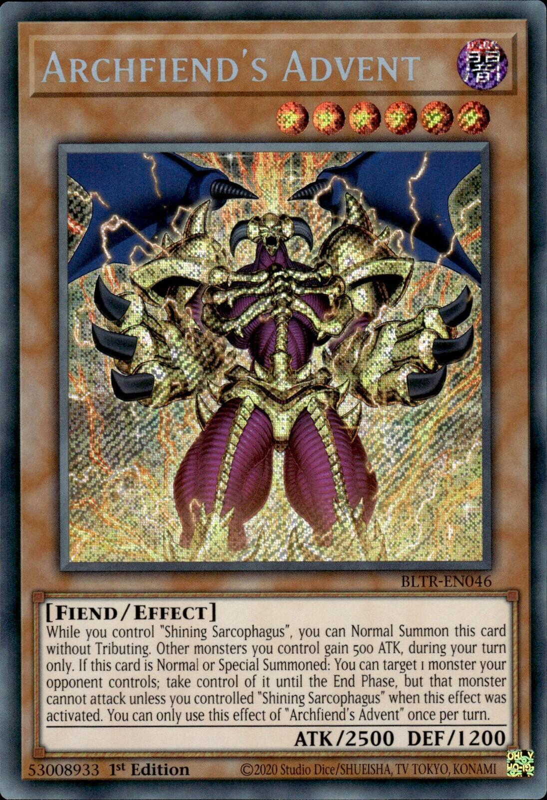 Archfiend's Advent [BLTR-EN046] Secret Rare | Mega City Incorporated