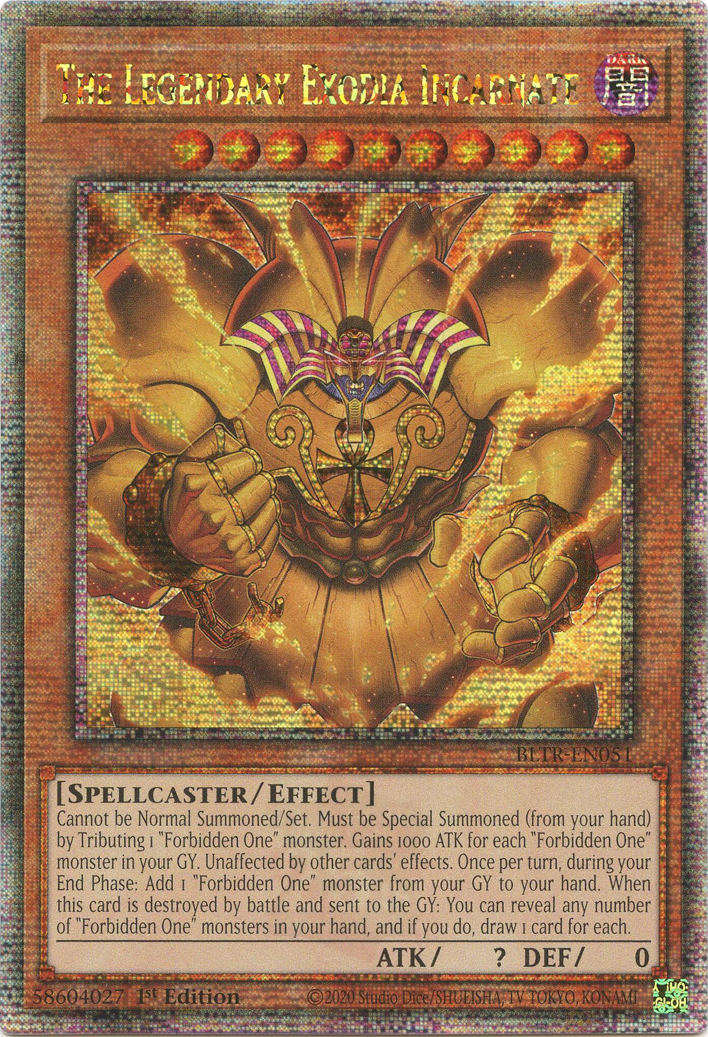 The Legendary Exodia Incarnate (Quarter Century Secret Rare) [BLTR-EN051] Quarter Century Secret Rare | Mega City Incorporated