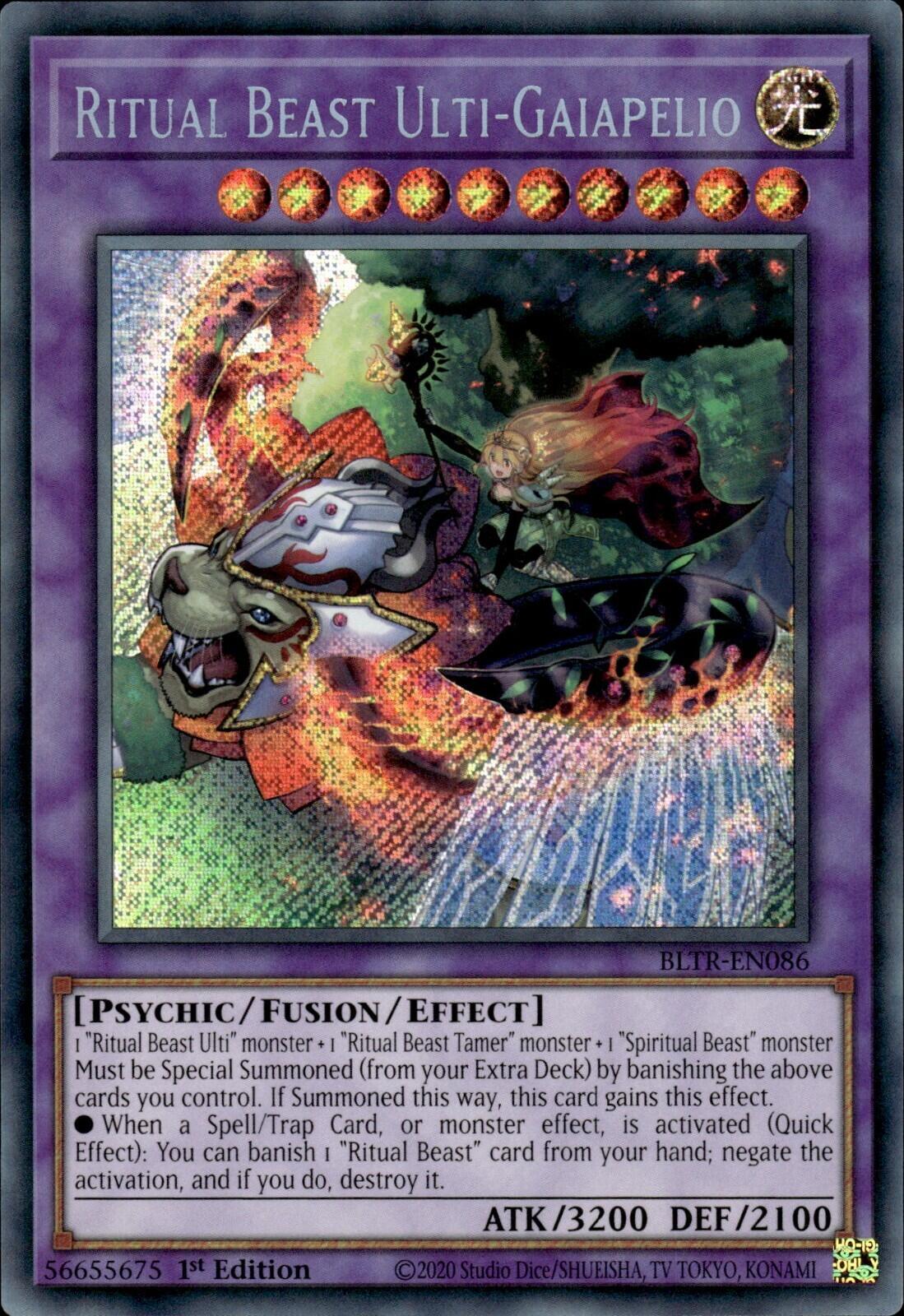 Ritual Beast Ulti-Gaiapelio [BLTR-EN086] Secret Rare | Mega City Incorporated