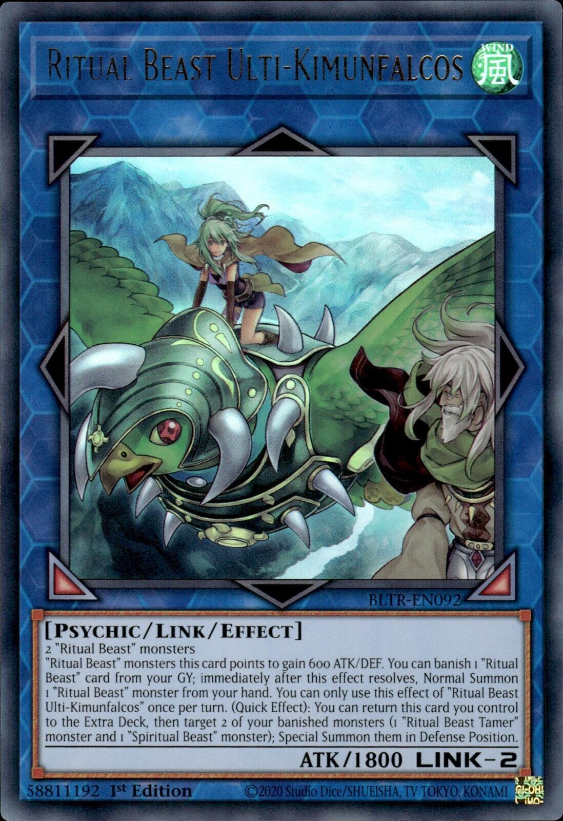 Ritual Beast Ulti-Kimunfalcos [BLTR-EN092] Ultra Rare | Mega City Incorporated