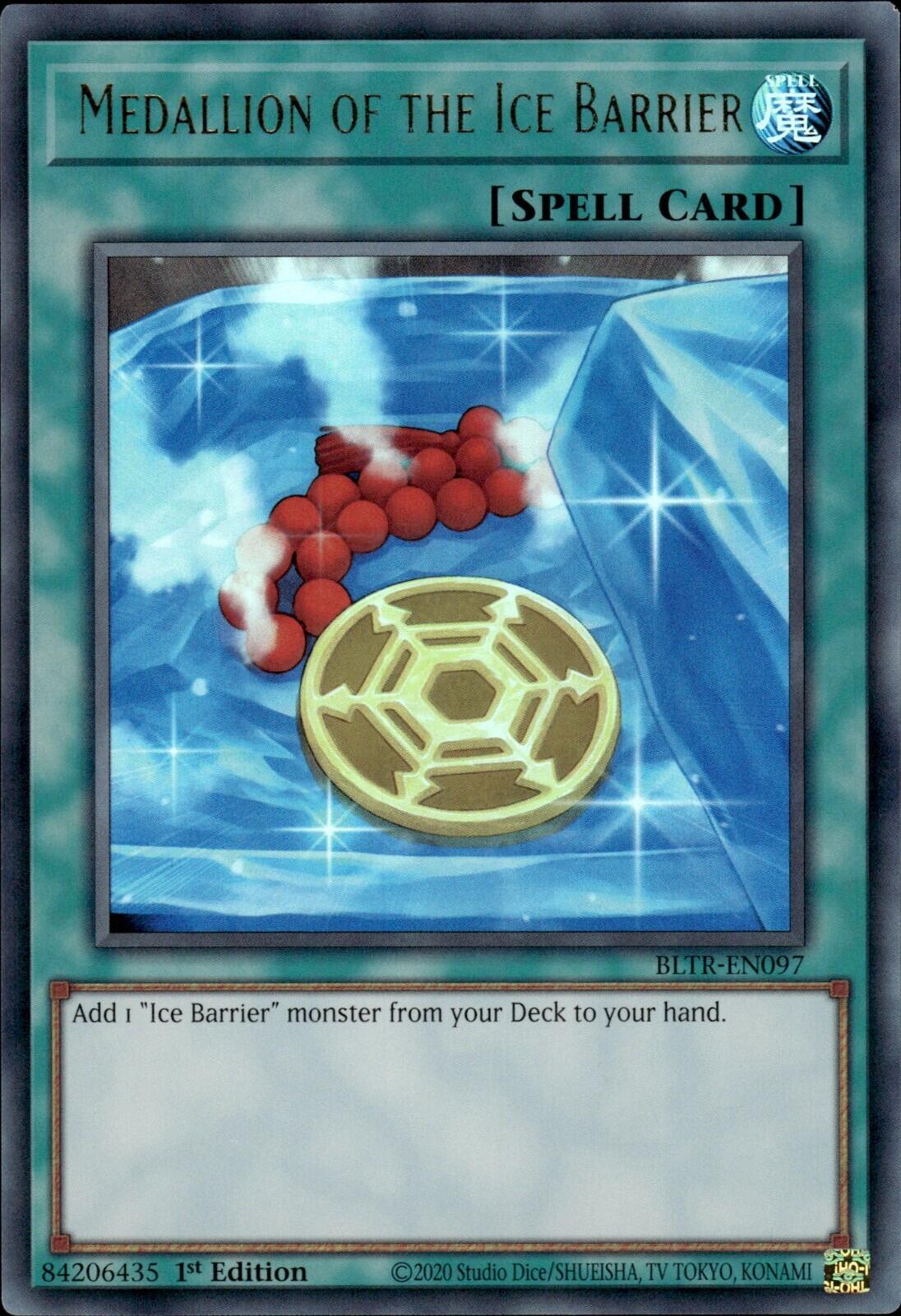Medallion of the Ice Barrier [BLTR-EN097] Ultra Rare | Mega City Incorporated