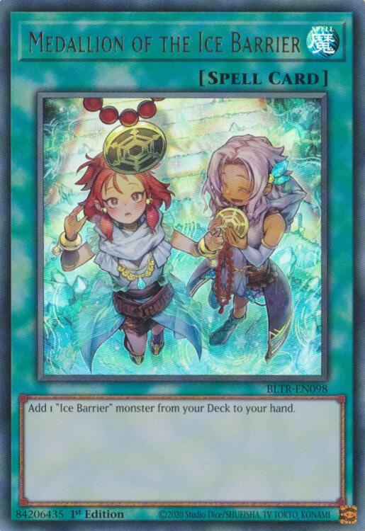 Medallion of the Ice Barrier (Alternate Art) [BLTR-EN098] Ultra Rare | Mega City Incorporated