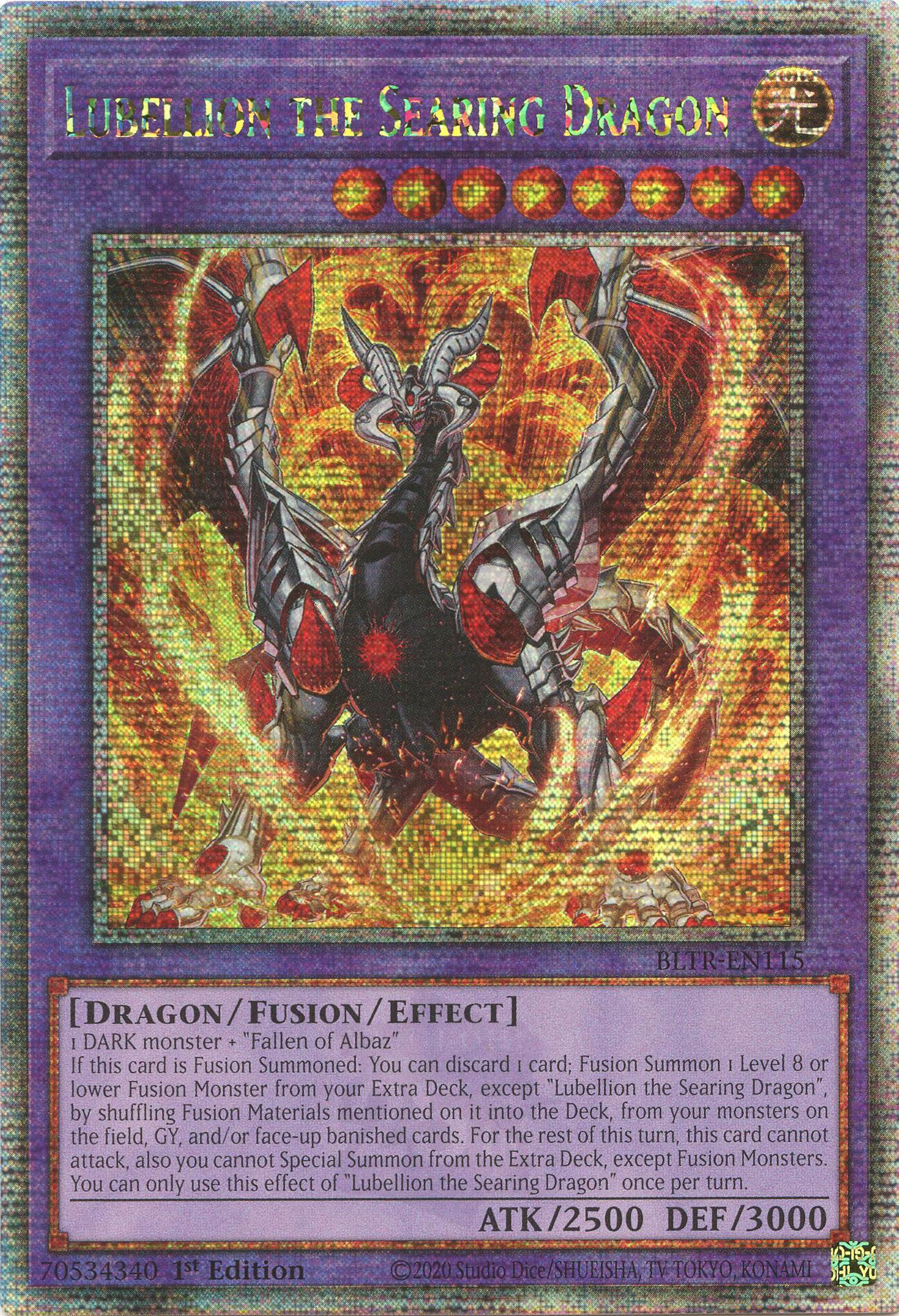 Lubellion the Searing Dragon (Quarter Century Secret Rare) [BLTR-EN115] Quarter Century Secret Rare | Mega City Incorporated