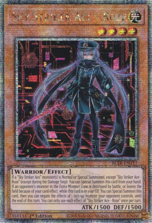 Sky Striker Ace - Roze (Alternate Art) (Quarter Century Secret Rare) [BLTR-EN117] Quarter Century Secret Rare | Mega City Incorporated