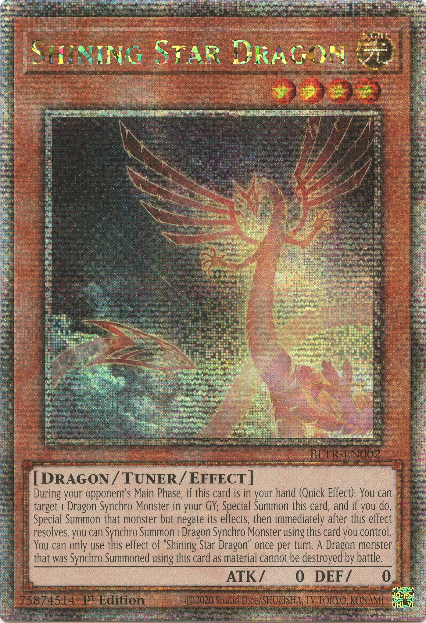 Shining Star Dragon (Quarter Century Secret Rare) [BLTR-EN002] Quarter Century Secret Rare | Mega City Incorporated