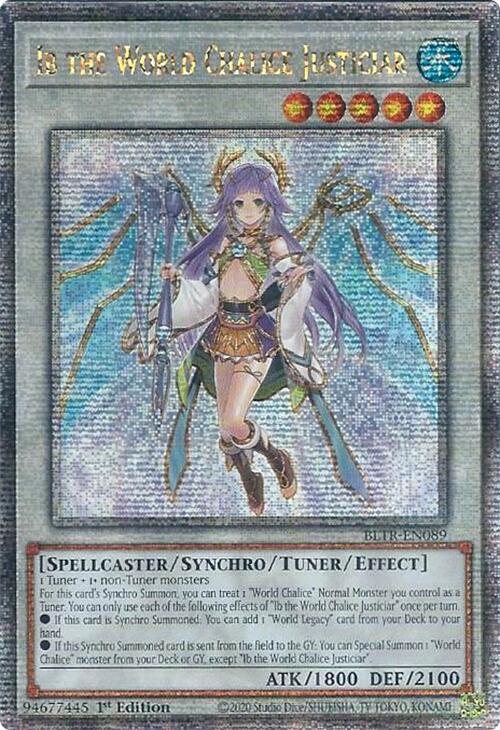 Ib the World Chalice Justiciar (Quarter Century Secret Rare) [BLTR-EN089] Quarter Century Secret Rare | Mega City Incorporated