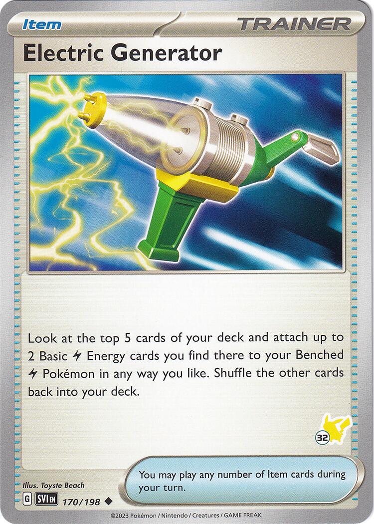 Electric Generator (170/198) (Pikachu Stamp #32) [Battle Academy 2024] | Mega City Incorporated