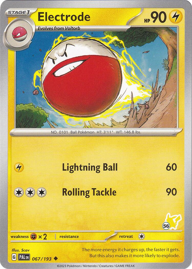 Electrode (067/193) (Pikachu Stamp #56) [Battle Academy 2024] | Mega City Incorporated