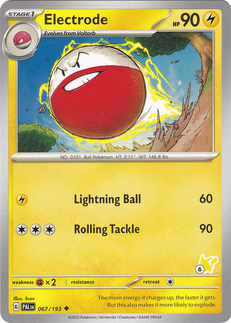 Electrode (067/193) (Pikachu Stamp #6) [Battle Academy 2024] | Mega City Incorporated