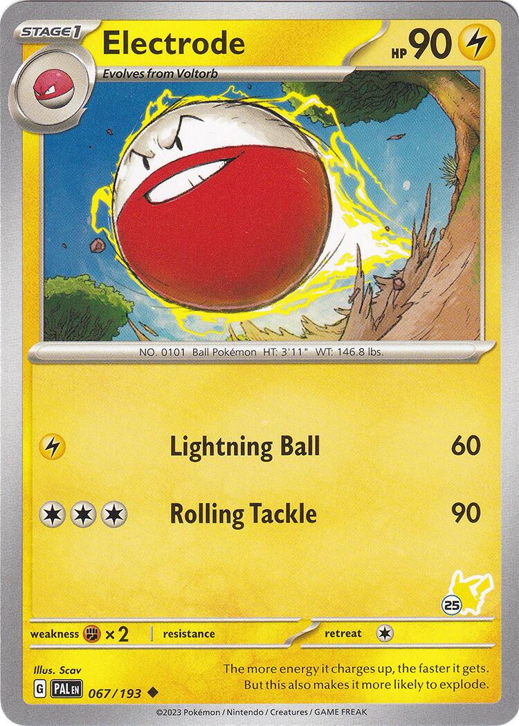 Electrode (067/193) (Pikachu Stamp #25) [Battle Academy 2024] | Mega City Incorporated