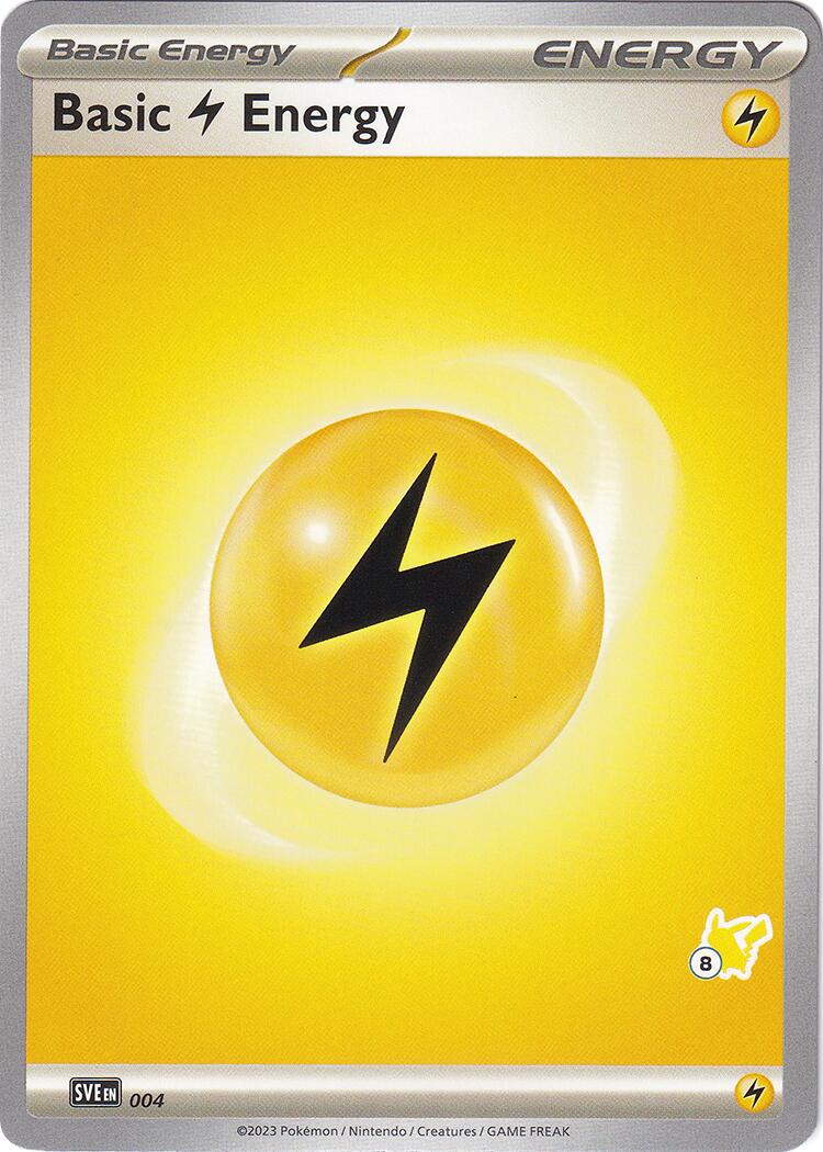 Basic Lightning Energy (004) (Pikachu Stamp #8) [Battle Academy 2024] | Mega City Incorporated