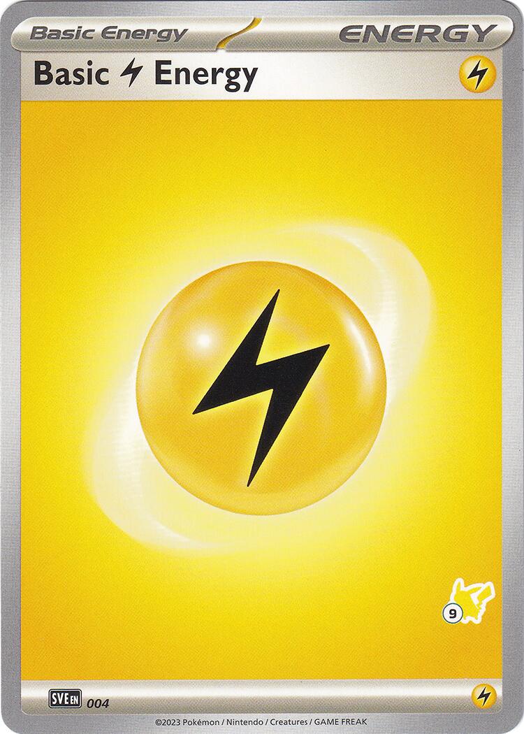 Basic Lightning Energy (004) (Pikachu Stamp #9) [Battle Academy 2024] | Mega City Incorporated