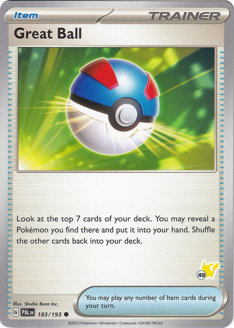 Great Ball (183/193) (Pikachu Stamp #49) [Battle Academy 2024] | Mega City Incorporated