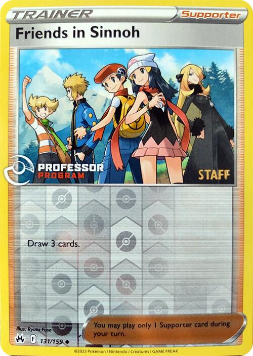 Friends in Sinnoh (131/159) (2023 Staff) [Professor Program Promos] | Mega City Incorporated