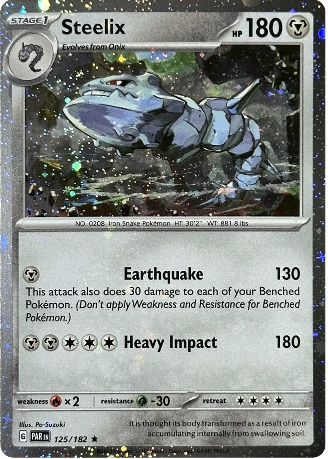 Steelix (125/182) (Cosmos Holo) [Scarlet & Violet: Paradox Rift] | Mega City Incorporated