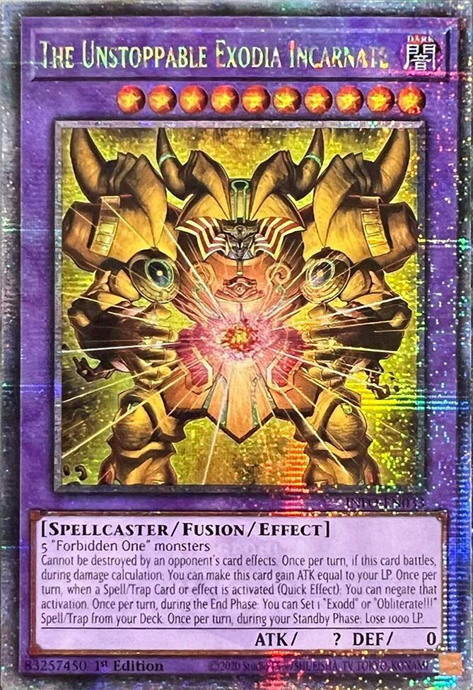 The Unstoppable Exodia Incarnate (Quarter Century Secret Rare) [INFO-EN033] Quarter Century Secret Rare | Mega City Incorporated